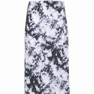 Sanctuary Black and White Tie Dye Midi Skirt Size Medium